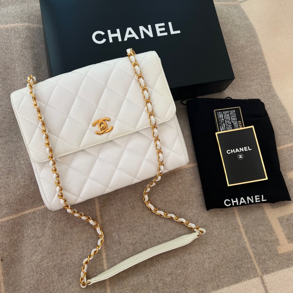 Chanel Caviar Jumbo Square with 24k Gold Hardware